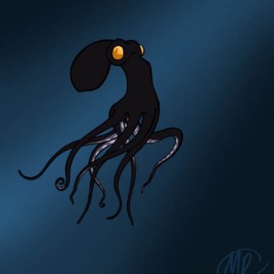 Octopus in moon light