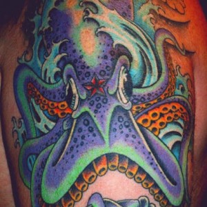 8armfury's left arm octopus tattoo