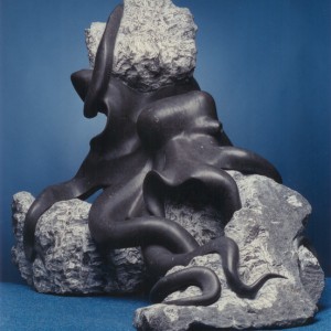Ocopus and stone sculpture