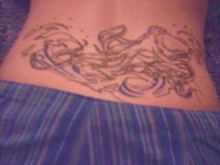 laleciadavis' octopus tattoo (lower back)